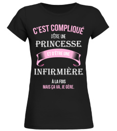 C'est compliqué d'être une princesse et Infirmière à la fois mais ca va je gère cadeau noël anniversaire humour noel drôle fille idée cadeaux femme