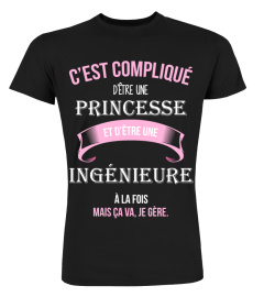 C'est compliqué d'être une princesse et Ingénieure à la fois mais ca va je gère cadeau noël anniversaire humour noel drôle fille idée cadeaux femme