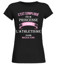 C'est compliqué d'être une princesse et L'athletisme à la fois mais ca va je gère cadeau noël anniversaire humour noel drôle fille idée cadeaux femme