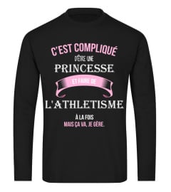 C'est compliqué d'être une princesse et L'athletisme à la fois mais ca va je gère cadeau noël anniversaire humour noel drôle fille idée cadeaux femme