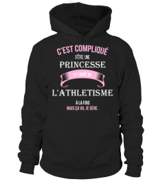 C'est compliqué d'être une princesse et L'athletisme à la fois mais ca va je gère cadeau noël anniversaire humour noel drôle fille idée cadeaux femme