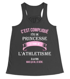 C'est compliqué d'être une princesse et L'athletisme à la fois mais ca va je gère cadeau noël anniversaire humour noel drôle fille idée cadeaux femme