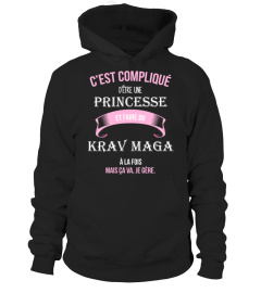 C'est compliqué d'être une princesse et Krav maga à la fois mais ca va je gère cadeau noël anniversaire humour noel drôle fille idée cadeaux femme