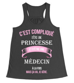 C'est compliqué d'être une princesse et Médecin à la fois mais ca va je gère cadeau noël anniversaire humour noel drôle fille idée cadeaux femme