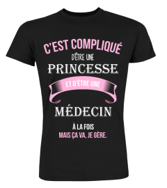 C'est compliqué d'être une princesse et Médecin à la fois mais ca va je gère cadeau noël anniversaire humour noel drôle fille idée cadeaux femme