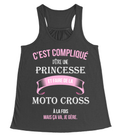 C'est compliqué d'être une princesse et Moto cross à la fois mais ca va je gère cadeau noël anniversaire humour noel drôle fille idée cadeaux femme