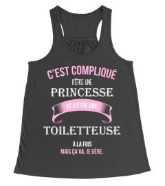 C'est compliqué d'être une princesse et Toiletteuse à la fois mais ca va je gère cadeau noël anniversaire humour noel drôle fille idée cadeaux femme