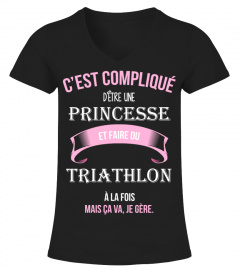 C'est compliqué d'être une princesse et Triathlon à la fois mais ca va je gère cadeau noël anniversaire humour noel drôle fille idée cadeaux femme