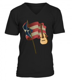 Puerto rico Flag guitar