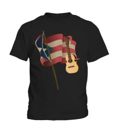 Puerto rico Flag guitar