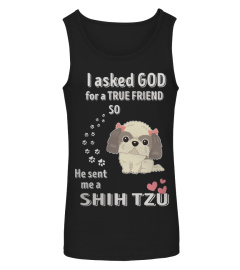 CUTE I ASKED GOD SHIH TZU DOG FUNNY GIFT