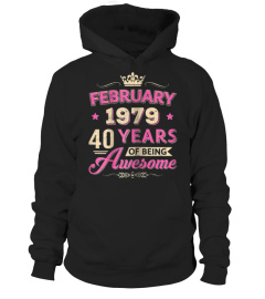 Womens Vintage February 1979 40Th Birthd