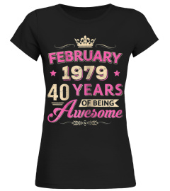 Womens Vintage February 1979 40Th Birthd