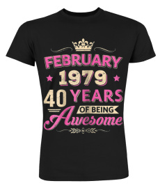 Womens Vintage February 1979 40Th Birthd