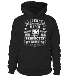 Legends Were Born In March 1969 T Shirt