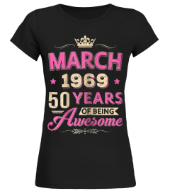 Womens Vintage March 1969 50Th Birthday 