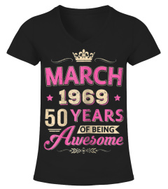 Womens Vintage March 1969 50Th Birthday 