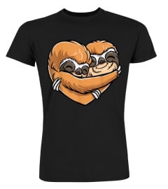 ♥Sloth Heart Valentines Day Shirt Gift ♥