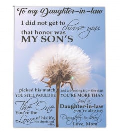 To My Daughter-in-law Canvas