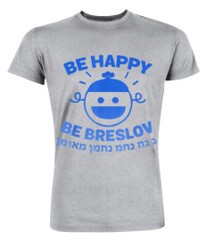 Be Happy Be Breslov T-Shirt - Nachman Meuman Jewish Smiley