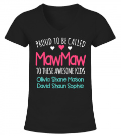 PROUD MAWMAW WITH KIDS NAMES CUSTOM SHIRT