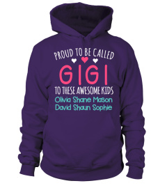 PROUD GIGI WITH KIDS NAMES CUSTOM SHIRT