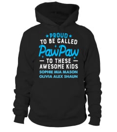 PROUD PAWPAW WITH KIDS NAMES CUSTOM SHIRT