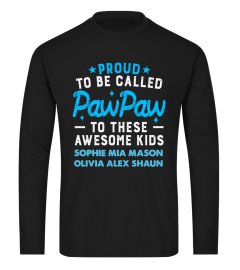 PROUD PAWPAW WITH KIDS NAMES CUSTOM SHIRT