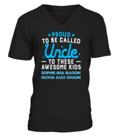 PROUD UNCLE WITH KIDS NAMES CUSTOM SHIRT