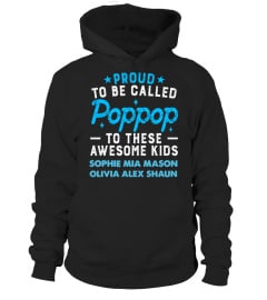 PROUD POPPOP WITH KIDS NAMES CUSTOM SHIRT