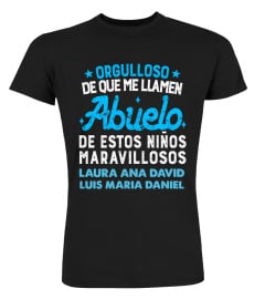 ORGULLOSO ABUELO DE ESTOS NIÑOS CAMISETA PERSONALIZADA