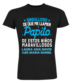 ORGULLOSO PAPITO DE ESTOS NIÑOS CAMISETA PERSONALIZADA