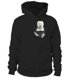 westie In Pocket T shirt