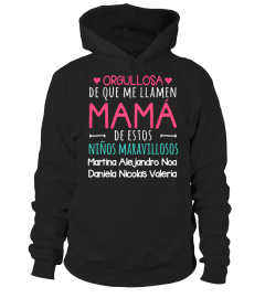 ORGULLOSA MAMÁ DE ESTOS NIÑOS CAMISETA PERSONALIZADA