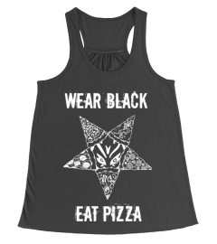 Wear Black Eat Pizza T Shirt