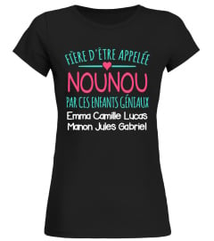 FIÈRE NOUNOU ENFANTS GÉNIAUX TSHIRT PERSONNALISÉ