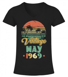 Retro Classic Vintage May 1969 50Th Birthday Gift-T-Shirt