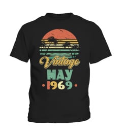 Retro Classic Vintage May 1969 50Th Birthday Gift-T-Shirt