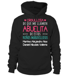 ORGULLOSA ABUELITA DE ESTOS NIÑOS CAMISETA PERSONALIZADA