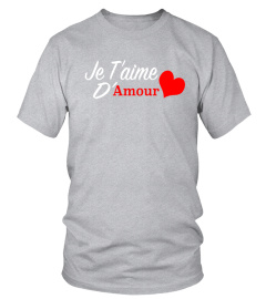 T-Shirt Homme/Femme Je t'aime d'amour