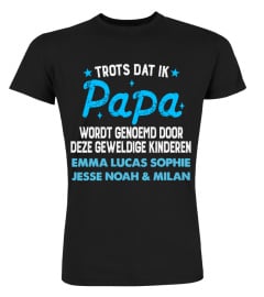 TROTS PAPA DEZE GEWELDIGE KINDEREN GEPERSONALISEERDE TSHIRT