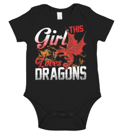 THIS GIRL LOVES DRAGONS BEST FUNNY CUTE 