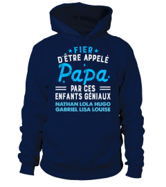 FIER PAPA ENFANTS GÉNIAUX TSHIRT PERSONNALISÉ