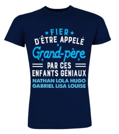 FIER GRAND-PÈRE ENFANTS GÉNIAUX TSHIRT PERSONNALISÉ