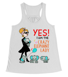 Crazy Elephant Lady T Shirt