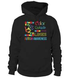 Autism Awareness Colour Outside The Line T-shirt