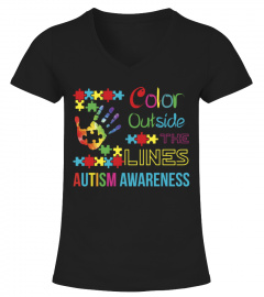 Autism Awareness Colour Outside The Line T-shirt