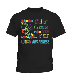 Autism Awareness Colour Outside The Line T-shirt