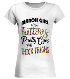 March girl with tattoos eyes shirt