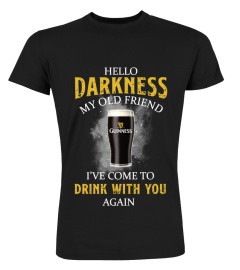 Guinness hello darkness  drink shirt